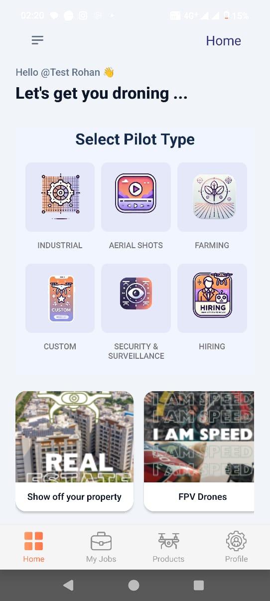 Drone Mandi App Screen